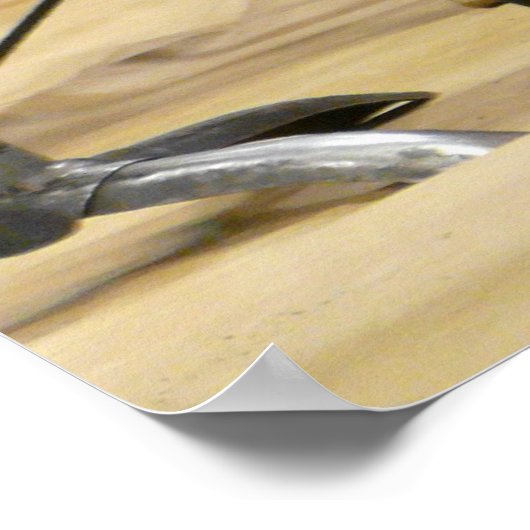 Saxophon auf dem Stand der Jazz-Erwägung Poster (Ecke)