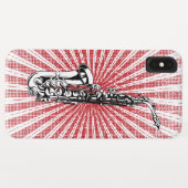 Saxophon auf Schmutz-Rot-Sonnendurchbruch Case-Mate iPhone Hülle (Rückseite (Horizontal))