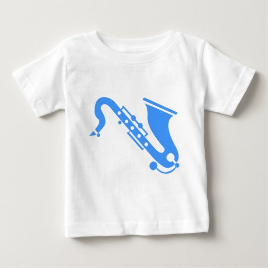 Saxophon - Baby Blue Baby T-shirt (Vorderseite)
