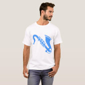 Saxophon - Baby Blue T-Shirt (Vorne ganz)