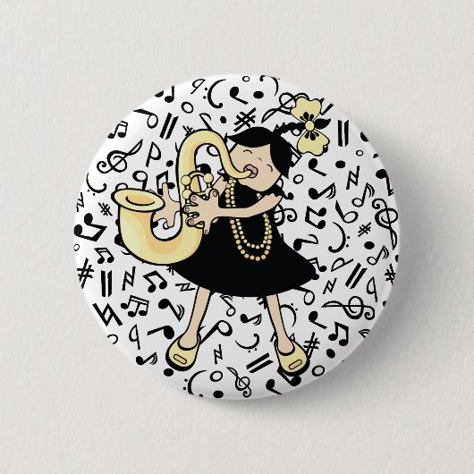 Saxophon Baby Button (Vorderseite)