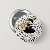 Saxophon Baby Button (Vorne & Hinten)