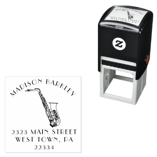 Saxophon Band Lehrer Permastempel (Beispiel)