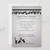 Saxophon Bar Mitzvah Invite Einladung (Vorderseite)