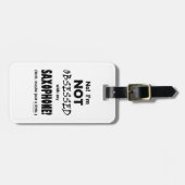 Saxophon besessen gepäckanhänger (Vorderseite horizontal)