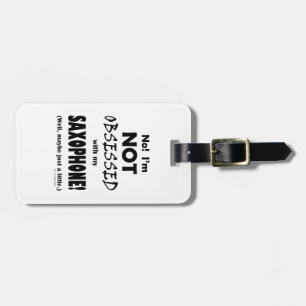 Saxophon besessen gepäckanhänger