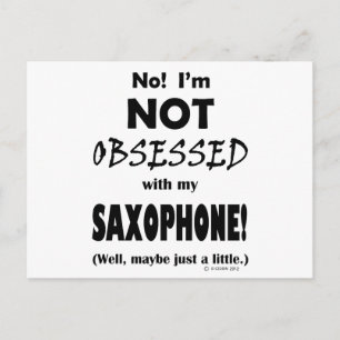 Saxophon besessen postkarte