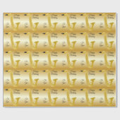 Saxophon Birthday Wrapping Paper Geschenkpapier (Flach)