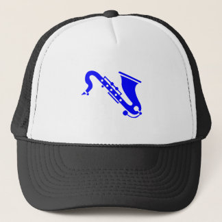 Saxophon - Blau Truckerkappe