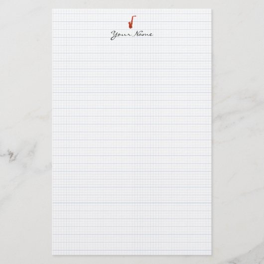 Saxophon Briefpapier (Vorderseite)