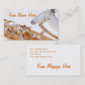 Saxophon Budiness Karte (Vorne/Hinten)