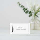 Saxophon Business Card Visitenkarte (Stehend Vorderseite)