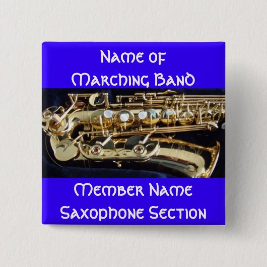 Saxophon Button (Vorderseite)