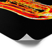 Saxophon-Cartoon Poster (Ecke)