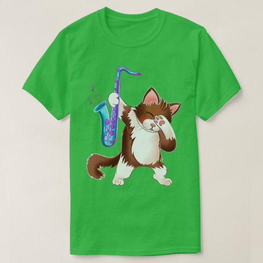 Saxophon Cat T-Shirt (Design vorne)