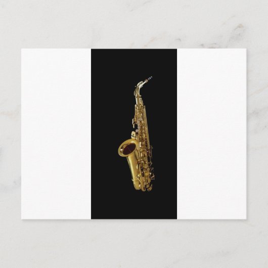 Saxophon Charcoal Background ~ Sax Postkarte (Vorderseite)