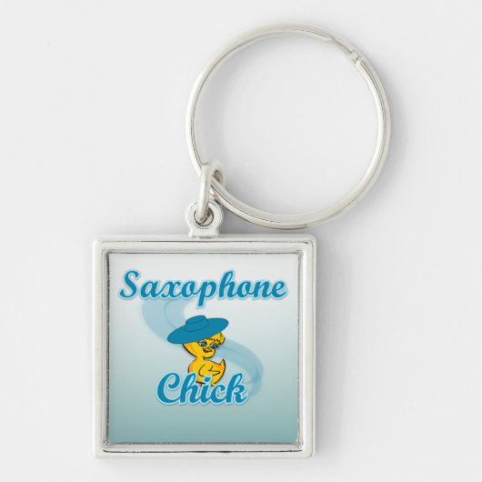 Saxophon Chick #3 Schlüsselanhänger (Vorne)
