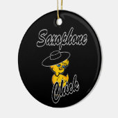 Saxophon Chick #4 Keramikornament (Links)