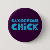 Saxophon Chick Button (Vorderseite)