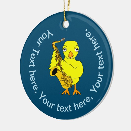 Saxophon Chick Keramik Ornament (Links)