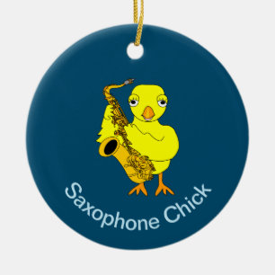 Saxophon Chick Keramik Ornament