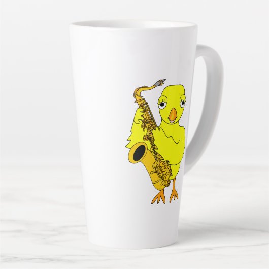 Saxophon Chick Milchtasse (Rechte Ecke)