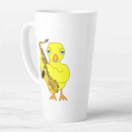 Saxophon Chick Milchtasse (Linke Ecke)