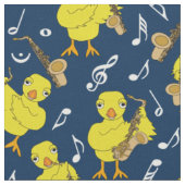 Saxophon Chick Musiknoten Stoff (Nahaufnahme)