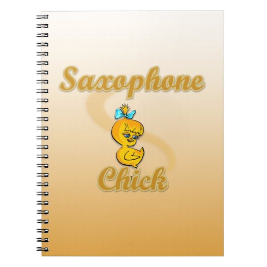 Saxophon Chick Notizblock (Vorderseite)
