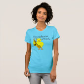 Saxophon Chick Text T-Shirt (Vorne ganz)