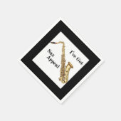 Saxophon Cocktail Napkins Serviette (Ecke)