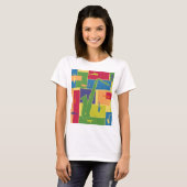 Saxophon Colorblocks T-Shirt (Vorne ganz)