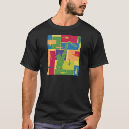 Saxophon Colorblocks T-Shirt