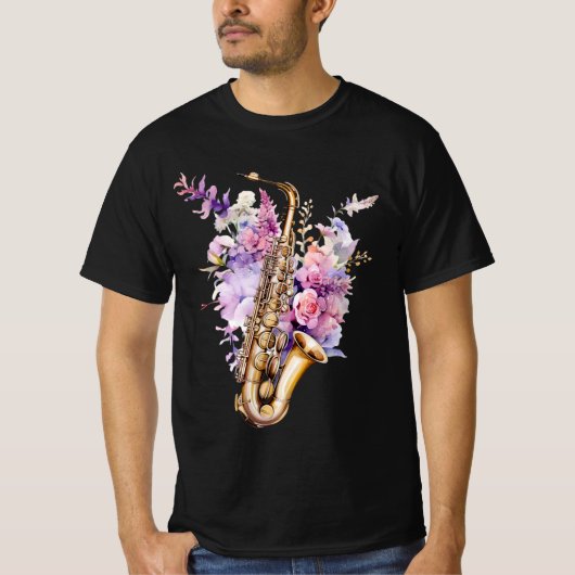Saxophon- Colorful graffiti T-Shirt (Vorderseite)