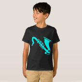 Saxophon - Cyan T-Shirt (Vorne ganz)