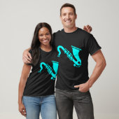 Saxophon - Cyan T-Shirt (Unisex)