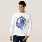 Saxophon Deco2 Sweatshirt (Vorne ganz)
