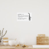 Saxophon Definition Poster (Küche)