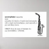 Saxophon Definition Poster (Vorne)