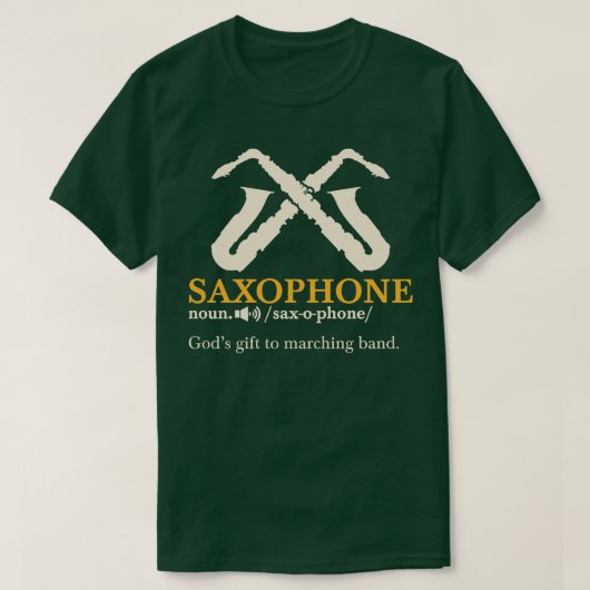 Saxophon Definition T-Shirt (Design vorne)