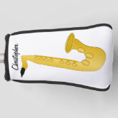 Saxophon-Design Golf Headcover (Vorderseite)
