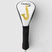 Saxophon-Design Golf Headcover (Vorderseite)