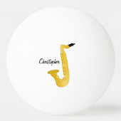 Saxophon Design Tischtennisball (Rückseite)