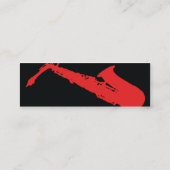Saxophon - dünn mini visitenkarte (Rückseite)