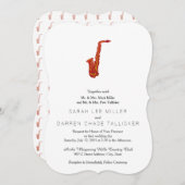 Saxophon Einladung (Vorne/Hinten)