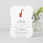 Saxophon Einladung (Stehend Vorderseite)