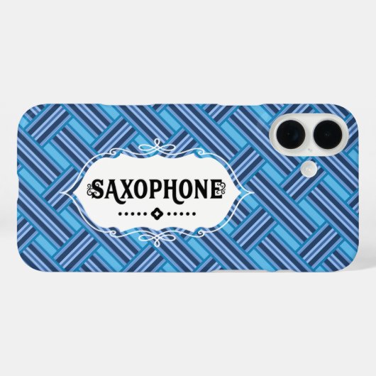 Saxophon Emblem Case-Mate iPhone Hülle (Rückseite (Horizontal))