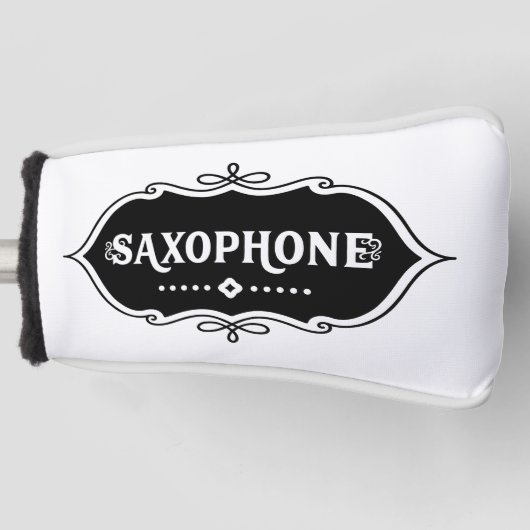 Saxophon Emblem Golf Headcover (Vorderseite)