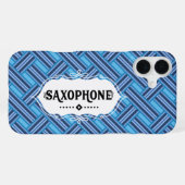 Saxophon Emblem iPhone Hülle (Rückseite (Horizontal))