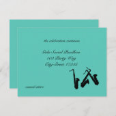 Saxophon/Empfang-Karte Begleitkarte (Vorne/Hinten)